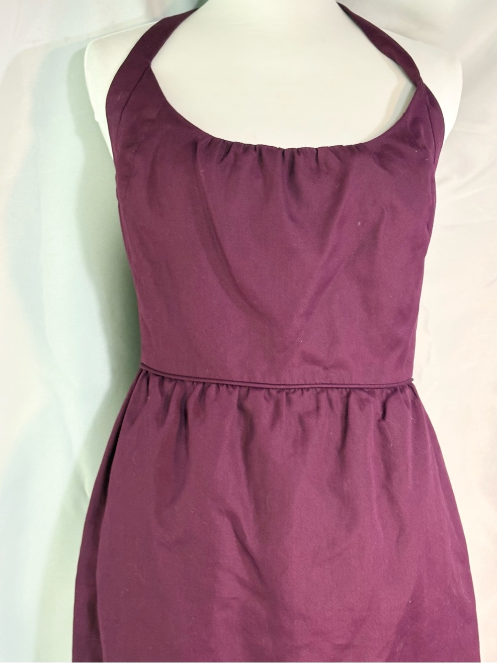 J. Crew plum-colored halter-neck fit and flare dress - Picture 6 of 10